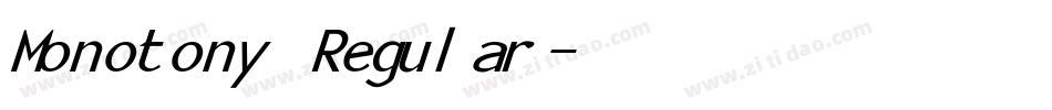 Monotony Regular字体转换